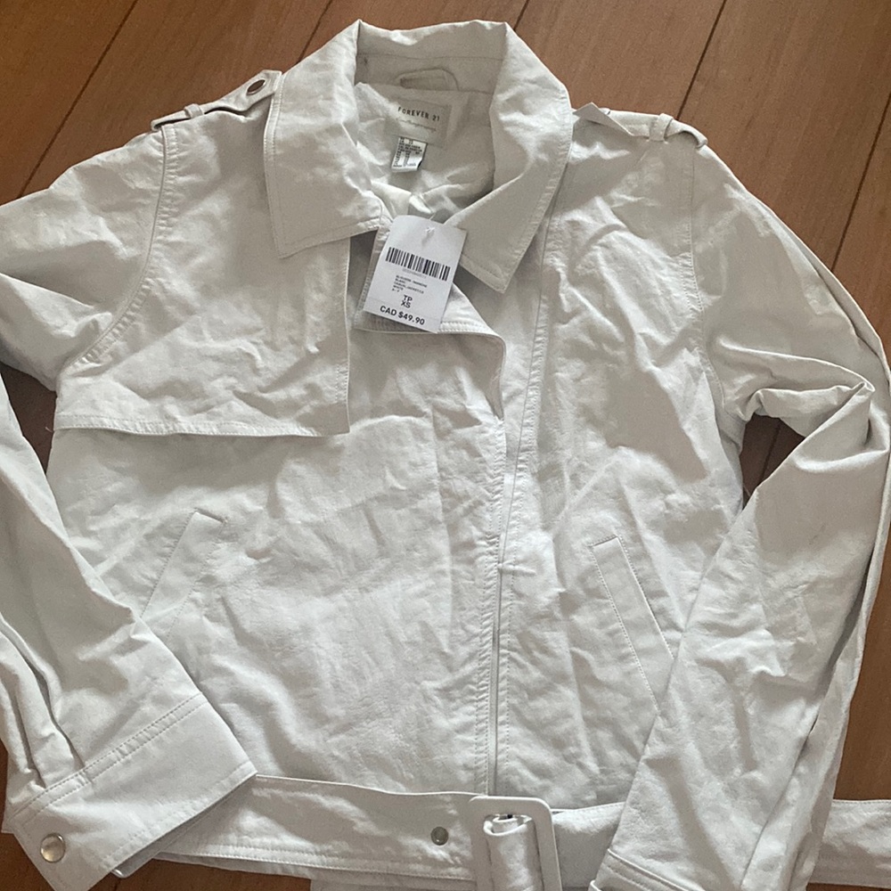 White leather jacket